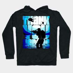 Thank You Heroes Soldier Silhouette Hoodie